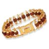 5 Mukhi Rudraksha Gold Plated Chain Bracelet Unisex Spiritual Energy Jewellery