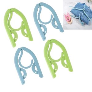 Foldable Travel Hangers, Plastic Portable Folding Lightweight Drying Rack Clothes Hangers Suitable
