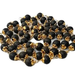 Authentic Karungali Rudraksha Mala Unisex Spiritual Necklace for Meditation