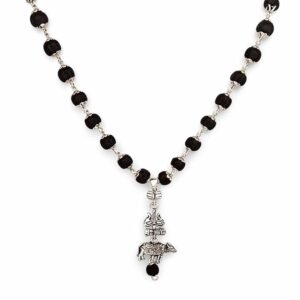 Authentic Karungali Rudraksha Mala Unisex Beads Necklace for Meditation