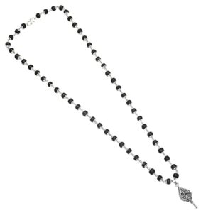 Authentic Karungali Rudraksha Mala Unisex Spiritual Beads Necklace for Meditation