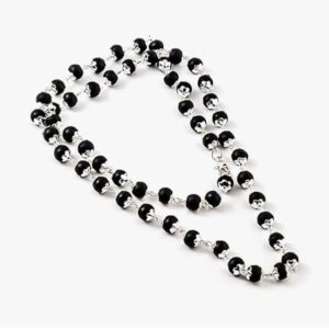 Authentic Karungali Rudraksha Mala Natural Beads Unisex Spiritual Necklace