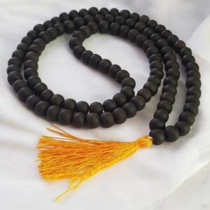Authentic Karungali Rudraksha Mala Handcrafted Beads for Meditation Yoga