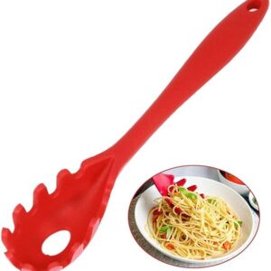 Silcione Pasta Fork, Spaghetti Spoon Pasta Noodles Server Fork, Heat Resistant Spoon, Spaghetti Strainer & Serving Spoon for Cooking
