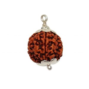Natural 4 Mukhi Rudraksha Pendant Original Nepali Bead for Wisdom Energy