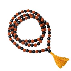 Authentic Karungali Rudraksha Mala Natural Beads for Yoga Meditation