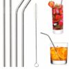 Reusable Stainless Steel Straw with Cleaning Brush