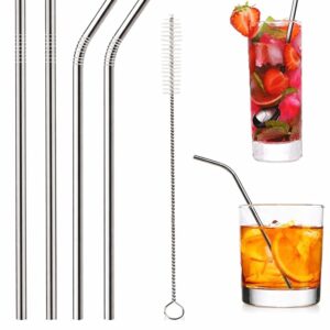 Reusable Stainless Steel Straw with Cleaning Brush