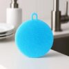 Silicone Scrubber for Kitchen, Cleaning Dishwashing Reusable Sponge for Fruits & Vegetables Washing, BPA Free Soft Scrubber