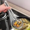 Multi-Functional 2 in 1 Fry Tool Filter Spoon with Clip Oil Frying Filter