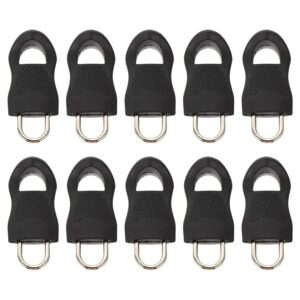 10 pcs Zipper Pulls Replacement Kit, Universal Detachable Zipper Puller Repair, Quick Install Pulls Zip Heads for Jackets, Bags, Purses, Luggage, Boots, Tents
