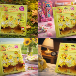 Yellow Unicorn Cartoon Theme Hair Clip, Rubber & Sunglasses
