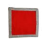 Red Velvet Altar Cloth with Silver Border Lace, Pooja Aasan Cloth for God, Puja Chowki Cover Kapda for Home Mandir