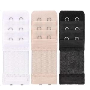 3 Pc Adjustable Bra Hook Extender – 2-Hook Eye Closure for Bras Hook Extender