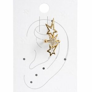 Trendy Triple Star Non-Piercing Ear Cuff Earring for Women and Girls Stainless Steel Cuff Earring