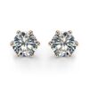 Elegant Gold Plated Round Crystal Solitaire Stud Earrings for Women Girls Stainless Steel Stud Earring