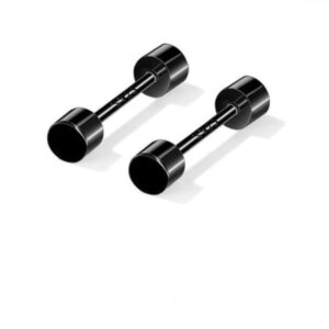 Stylish Black Stainless Steel Barbell Stud Earrings for Men and Boys Stainless Steel Stud Earring