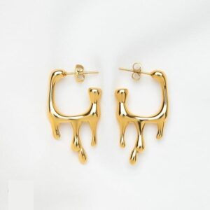 Stylish Western Melting Drop Dangle Earrings for Women Stainless Steel Drops & Danglers