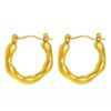 Classic Gold Hoop Earrings for Women Stylish Lightweight Everyday Hoops Stainless Steel Hoop Earring