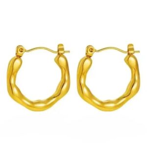 Classic Gold Hoop Earrings for Women Stylish Lightweight Everyday Hoops Stainless Steel Hoop Earring