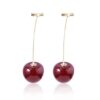 Trendy Cherry Shape Earrings for Women & Girls – Cute Fashion Jewelry Stainless Steel Drops & Danglers