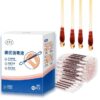 50pcs Iodine Swabs Sticks, First Aid Cotton Stick for Emergency Wound Care Disposable Medical Tray