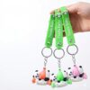 Cute Panda Baby Keychains with Colorful Toffee & Green Strap Collectible Key Chain
