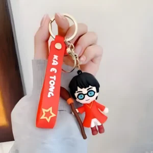 Harry Potter 3D Cartoon Keychain with Strap & Charm Hook for Kids Key Chain