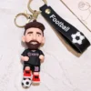 Lionel Messi Cute Cartoon Football Keychain with Strap Trendy Fan Gift Key Chain