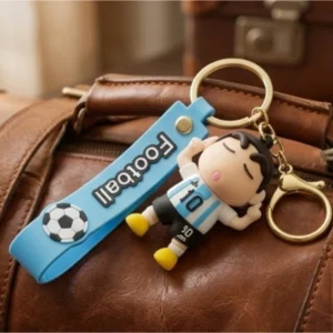 Shinchan Messi Jersey Keychain Cute Cartoon Football Rubber Keyring Gift Key Chain