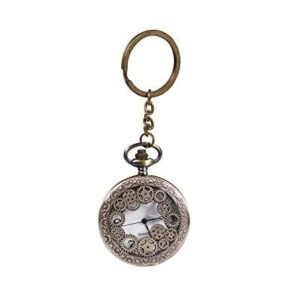 Vintage Steampunk Pocket Watch Keychain – Retro Gear Charm for Trendy Style Key Chain