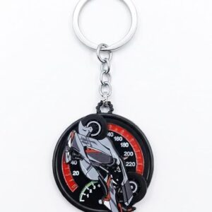 Motorcycle Keychain with Speedometer Graphic – Ride with Attitude Key Chain