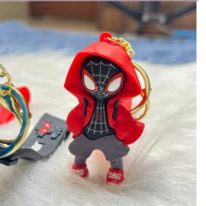 New & Trendy Spider-Man Hoodie Keychain with Rubber Strap Key Chain