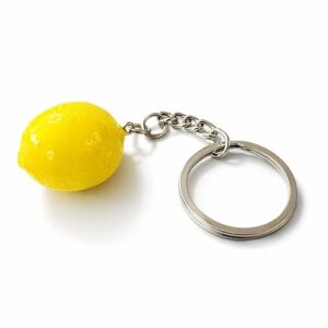 Cute Mini Lemon (Nimbo) Fruit Keychain Charm for Bags and Keys Key Chain