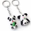 Panda Keychain 1 Pair Cute Animal Doll Keyring Kawaii Bag Charm Gift Set Key Chain