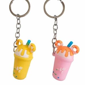 Kawaii Donut Mouse Milkshake Keychains For Girls & Women Key Chain