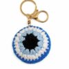 Cute Blue Evil Eye Crochet Keychain Charm for Bags Keys Key Chain