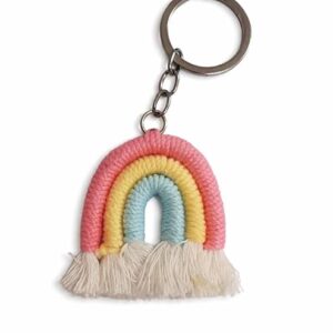 Colorful Rainbow Keychain Cute Decorative Car & Bag Accessory Gift Key Chain