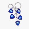 Blue Evil Eye Heart Keychain Nazar Lucky Charm Stylish Bag Keyring Gift Key Chain