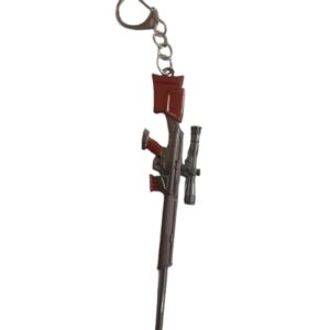Mini Sniper Rifle Keychain – Stylish Metallic Gun Model Bag Charm for Collectors Key Chain