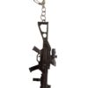 Premium Black Rifle Design Metal Keychain with Hook Stylish Key Holder Key Chain
