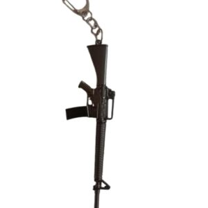 Stylish Mini Gun Metal Keychain for Car Bike Keys Trendy Key Ring Key Chain