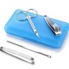 4 Pcs Manicure & Pedicure Set | Complete Stainless Steel Nail Clippers, Scissors & Grooming Kit for Men & Women