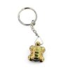 Natural Healing Crystal Pyrite Turtle/Tortoise Keychain, Stone of Wealth & Power Key Chain