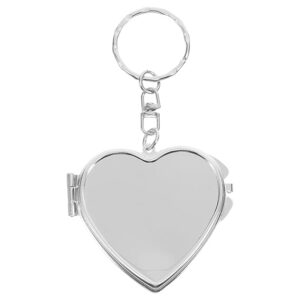Heart Shaped Mirror Keychain – Portable Metallic Love Charm for Bags & Keys Key Chain