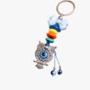 Colorful Owl Evil Eye Keychain with Beads – Protective Charm Accessory Key Chain