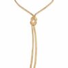 Anti Tarnish Gold Plated Lariat Pendant Necklace for Women Girls Adjustable Stainless Steel Necklace