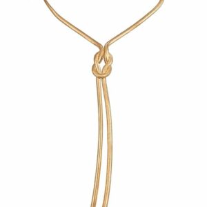 Anti Tarnish Gold Plated Lariat Pendant Necklace for Women Girls Adjustable Stainless Steel Necklace