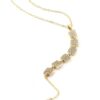 Elegant Gold Tone Necklace with Pave Square Charms Dainty Layered Jewelry Women Stainless Steel Necklace
