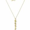 Gold Finish Anti-Tarnish Pendant Necklace Set for Women Girls Elegant Adjustable Stainless Steel Necklace